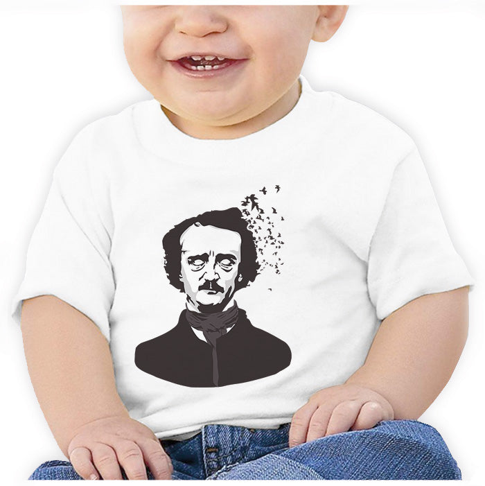 Ropa: Playera Bebé Edgar Allan Poe y otros diseños de artistas Ilustración Personajes