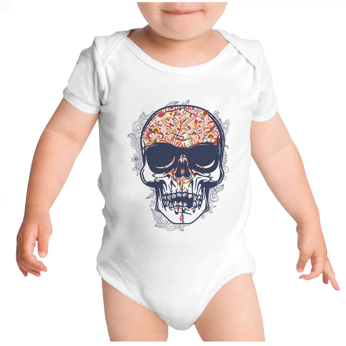 Ropa: Pañalero Body Bebé Calacas Ilustración Moda