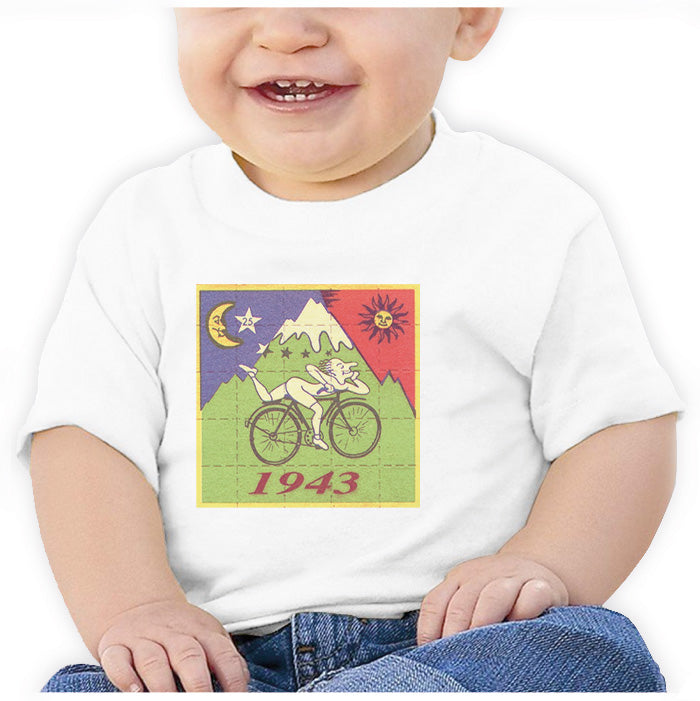 Ropa: Playera Bebé Albert Hofman, psicodelía y acid Psicodelia Pacheco