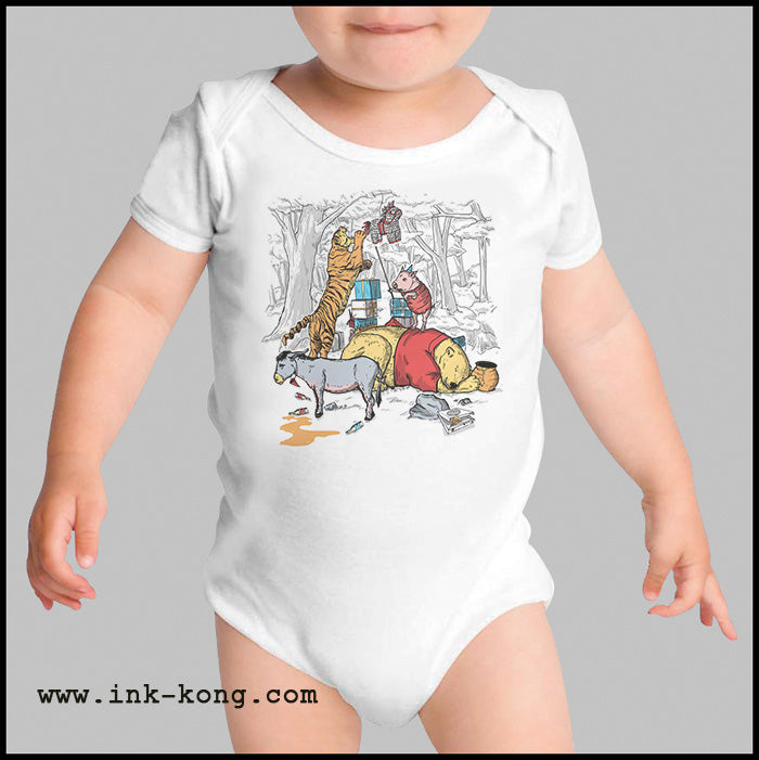 Ropa: Pañalero Body Bebé Winnie The Pooh Borracho Humor Tv y Cine