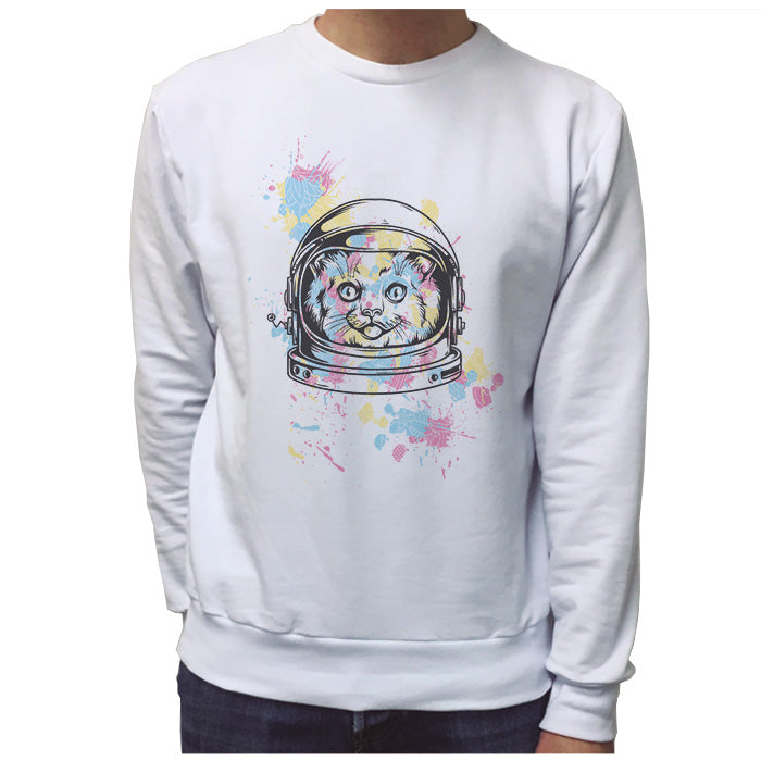 Ropa: Sudadera Unisex Space Cat Cute Animales