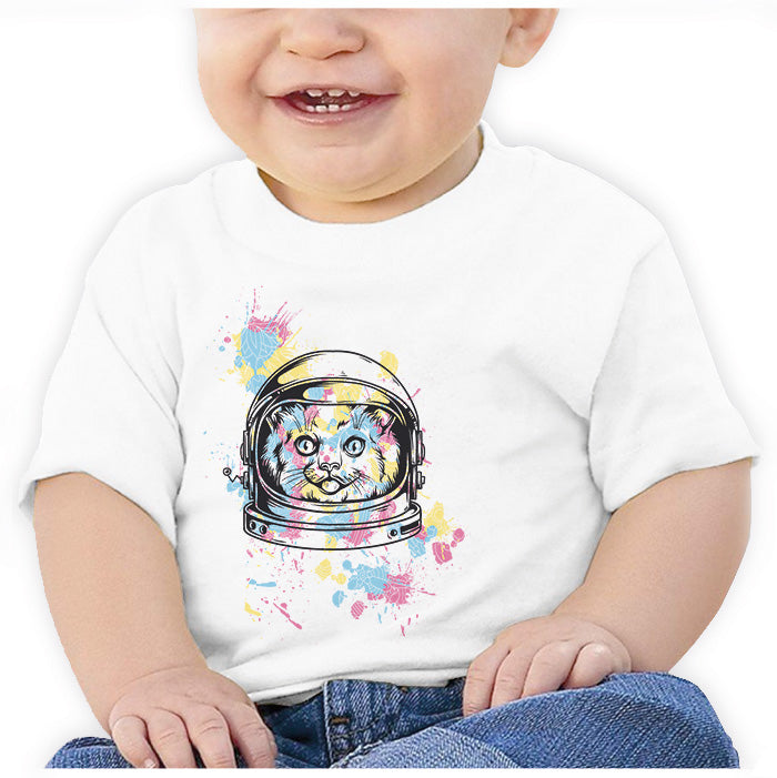 Ropa: Playera Bebé Space Cat Cute Animales