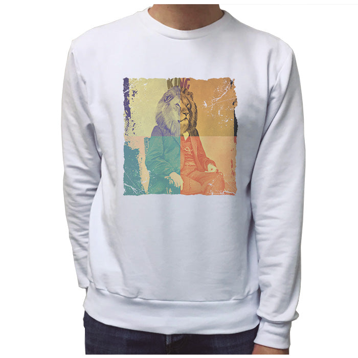 Ropa: Sudadera Unisex Freud the king Moda Animales