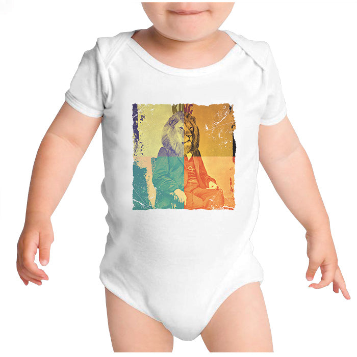 Ropa: Pañalero Body Bebé Freud the king Moda Animales