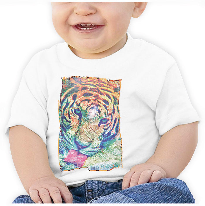 Ropa: Playera Bebé Tigres Espacio Animales