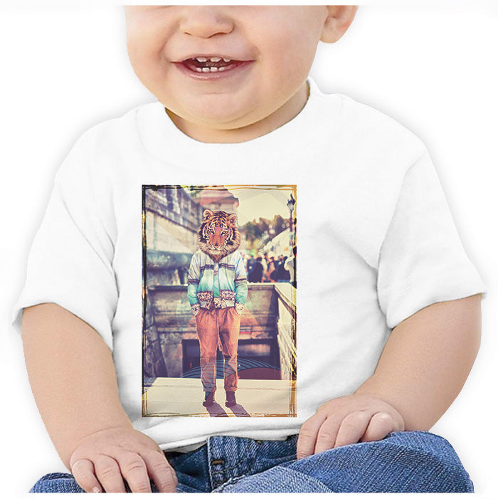 Ropa: Playera Bebé Tigre Hipster Moda Animales