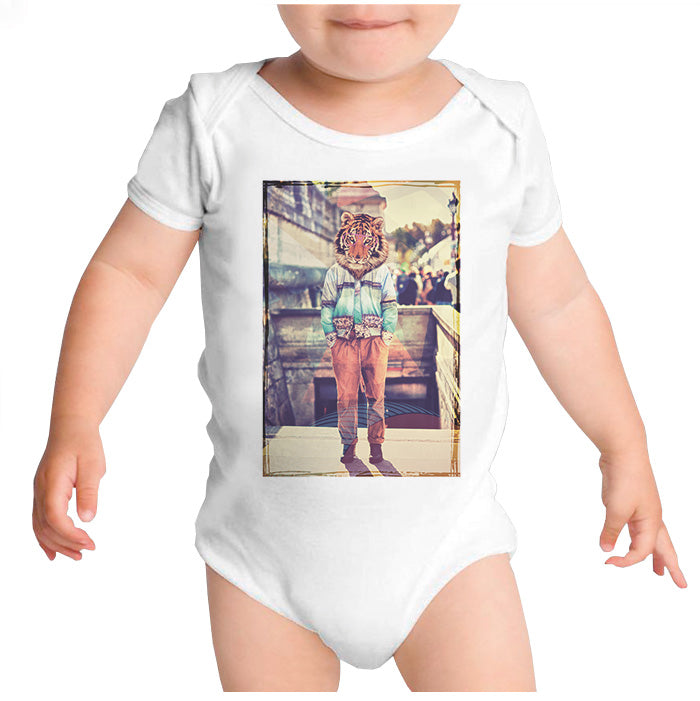 Ropa: Pañalero Body Bebé Tigre Hipster Moda Animales