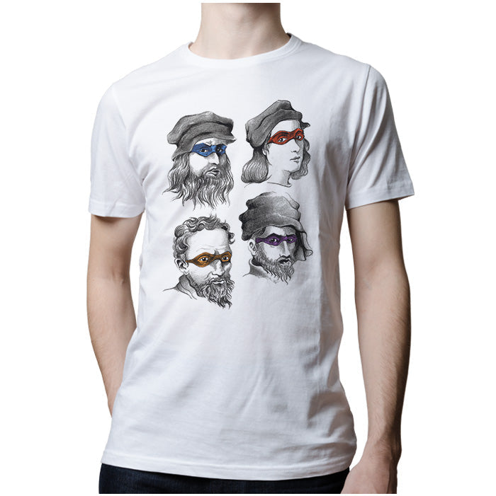 Ropa: Playera Unisex Tortugas Ninja, Artistas renacentistas TMNT Humor Personajes