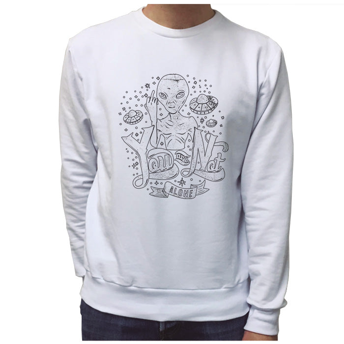 Ropa: Sudadera Unisex Aliens Moda Espacio