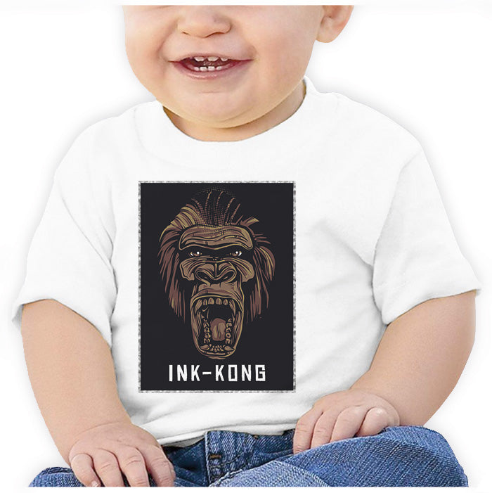 Ropa: Playera Bebé Mono Ink Kong Animales Personajes
