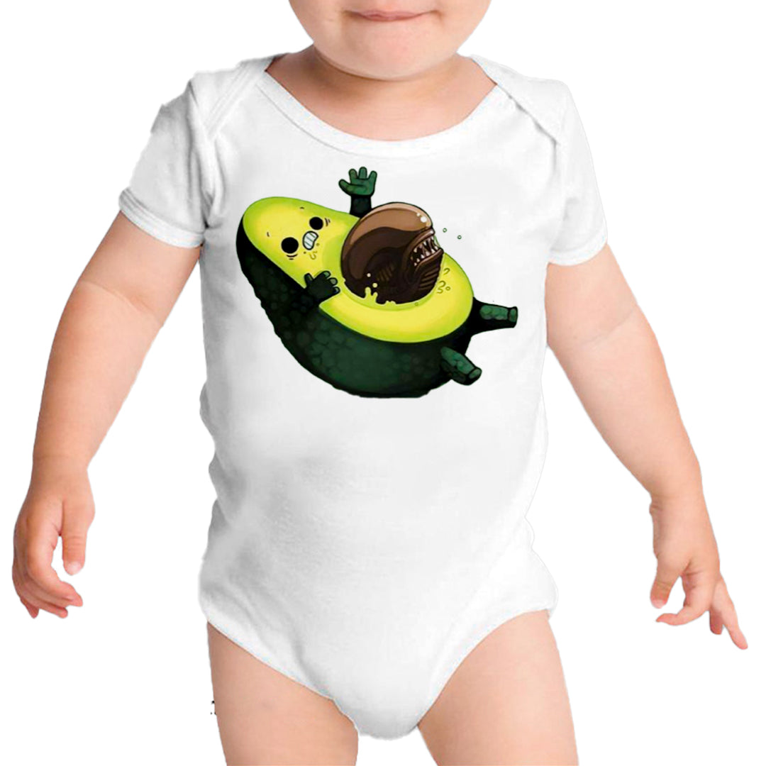Ropa: Pañalero Body Bebé Humor de cine, aguacate, alien, gracioso Humor Ilustracion