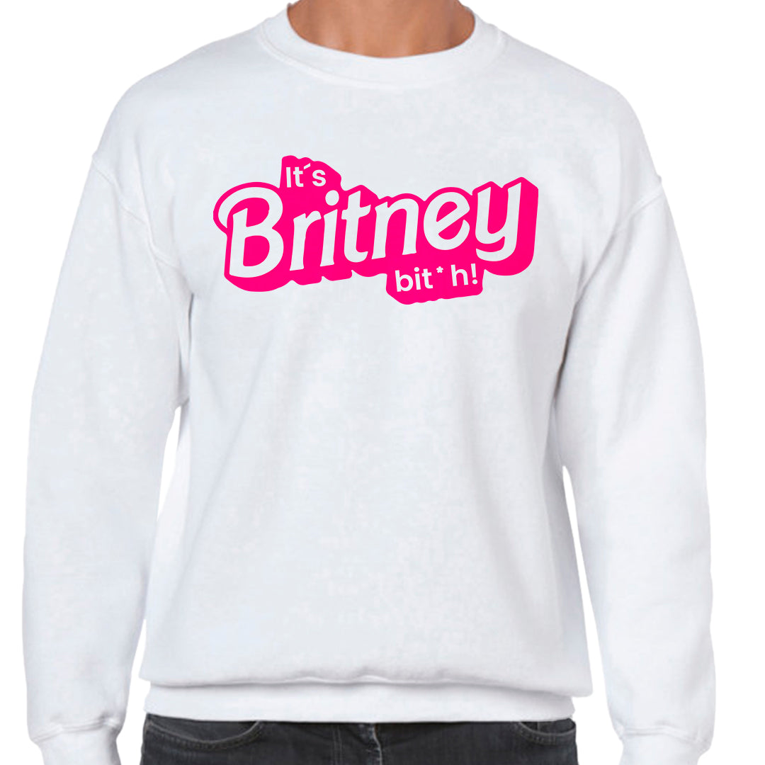 Ropa: Sudadera Unisex diseño de barbie, britney, its brtney bitch, ,mattel TV y Cine Humor