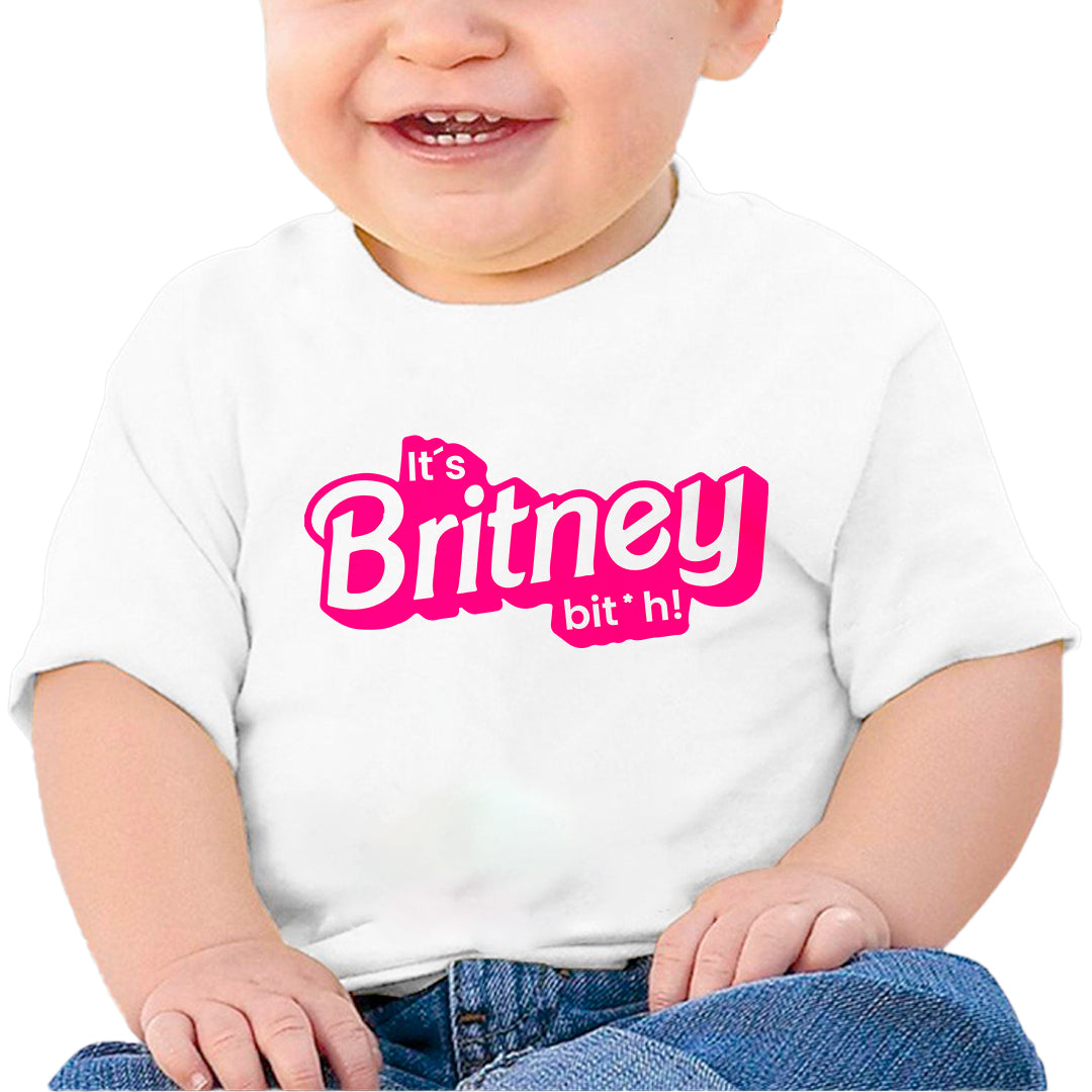 Ropa: Playera Bebé diseño de barbie, britney, its brtney bitch, ,mattel TV y Cine Humor