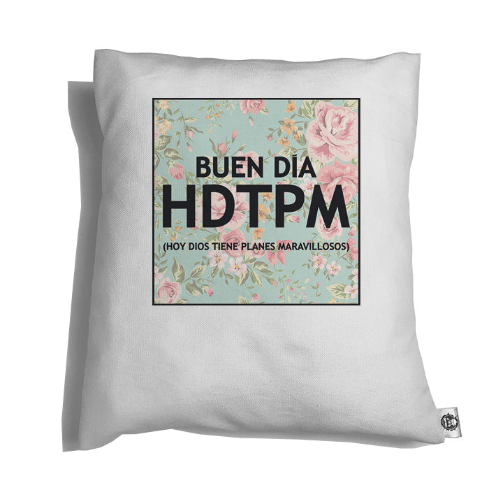 Accesorios: Cojín Decorativo Diseños de frases divertidas, buenos días, HDTPM en México. Ilustración Humor