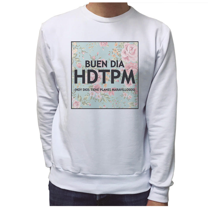 Ropa: Sudadera Unisex Diseños de frases divertidas, buenos días, HDTPM en México. Ilustración Humor