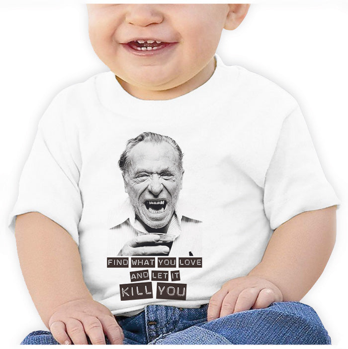 Ropa: Playera Bebé Frases de Charles Bukowski Personajes Frases