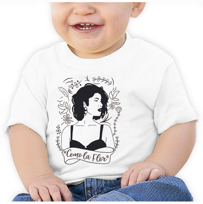 Ropa: Playera Bebé Diseños de Selena Quintanilla en México Ilustración Música