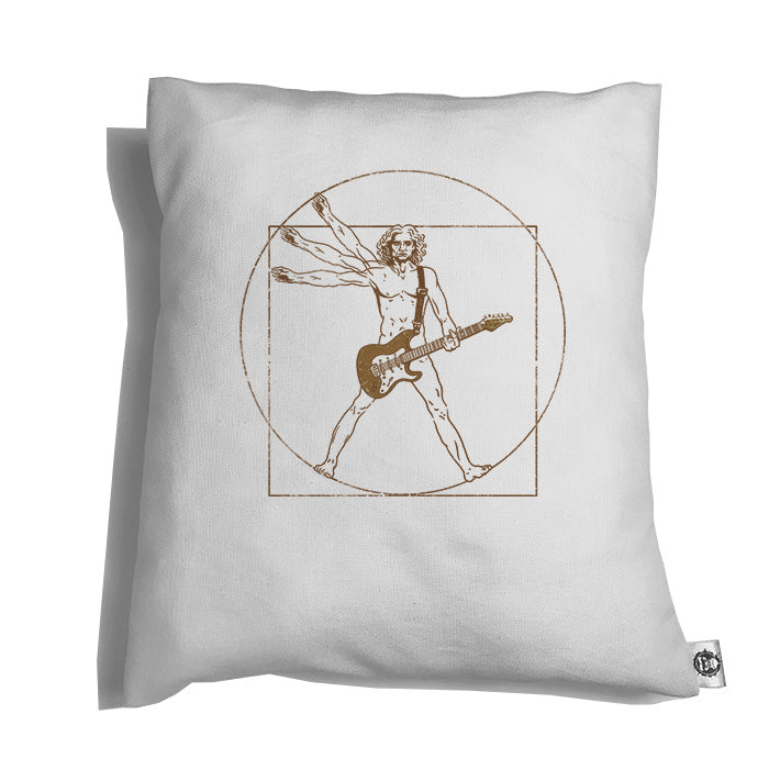Accesorios: Cojín Decorativo Viturvio con guitarra Leonardo Da Vinci otros artistas Música Ilustración