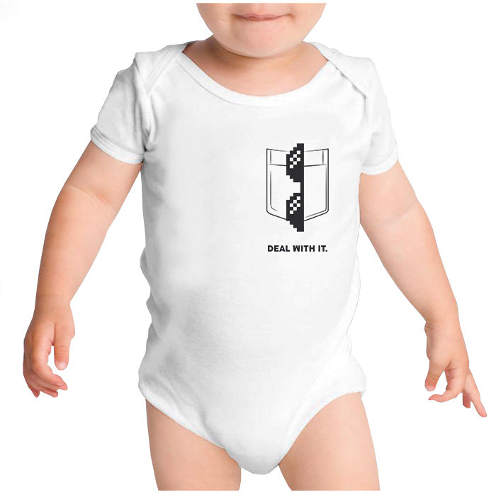 Ropa: Pañalero Body Bebé Diseños de deal with it, turn down for what, boss, soy un chingón en México. Geek Humor