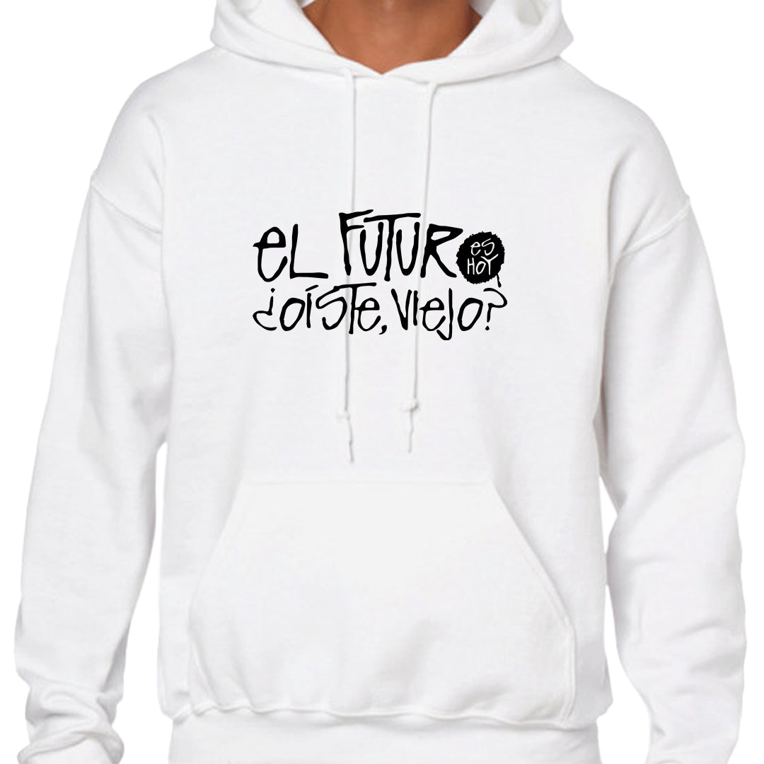 Ropa: Hoodie Unisex frase de dui, el futuro es hoy, malcom el de enmedio Humor Ilustracion