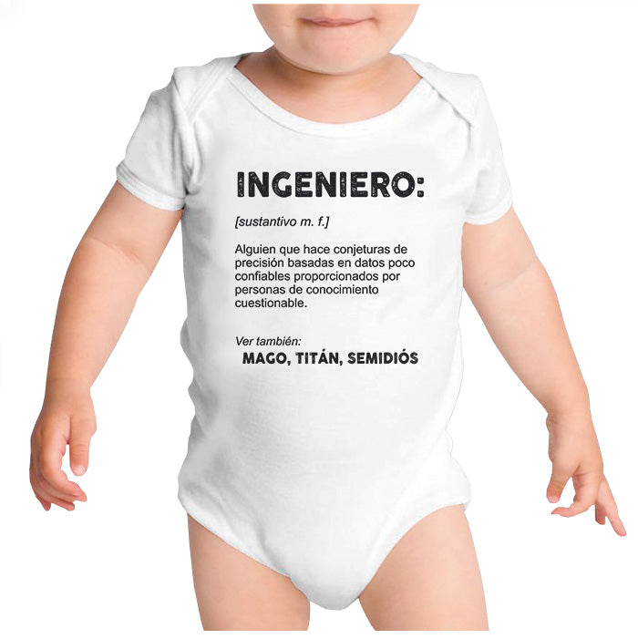 Ropa: Pañalero Body Bebé Diseños de ingenieros, profesiones, profesionales, expertos, humor, sarcasmo, ironía, frases graciosas en México. Humor Moda