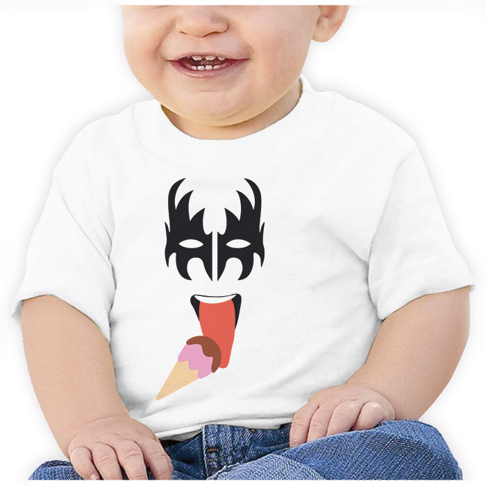 Ropa: Playera Bebé Chistosas de Kiss Moda Ilustración