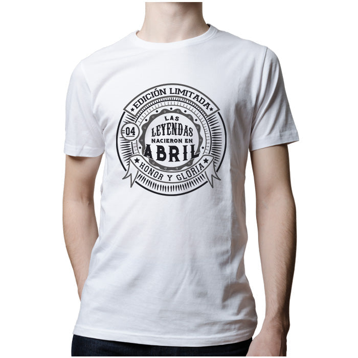 Ropa: Playera Unisex Diseños de Abril y Mes de cumpleaños Ilustración Frases