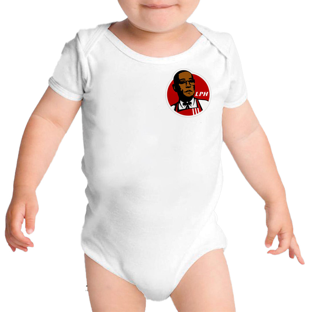 Ropa: Pañalero Body Bebé los pollos hermanos, breaking bad, gustavo fring, kfc Humor Ilustracion