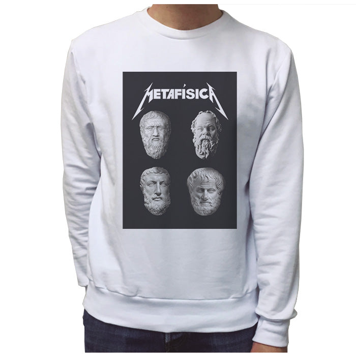 Ropa: Sudadera Unisex Diseños divertidos de Metallica y metafísicos como Platón, Aristóteles y Sócrates en México Música Humor