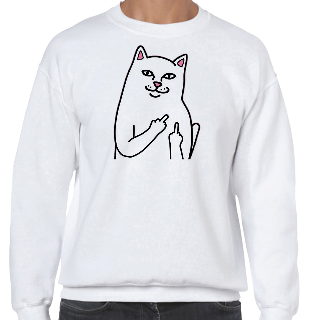 Ropa: Sudadera Unisex ripndip, gato, gracioso, personaje, dedo Humor Ilustracion