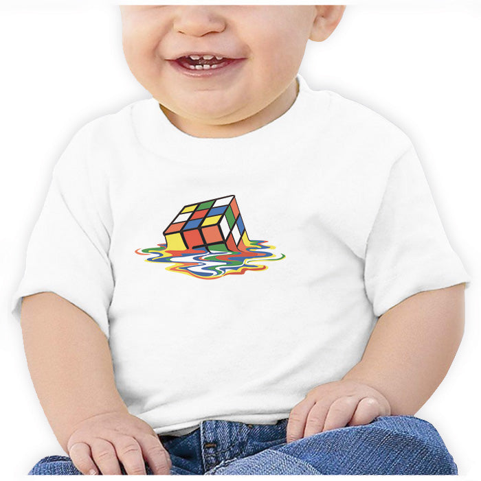 Ropa: Playera Bebé Diseños de rubik y Sheldon Cooper de The Big Bang Theory Ilustración Geek
