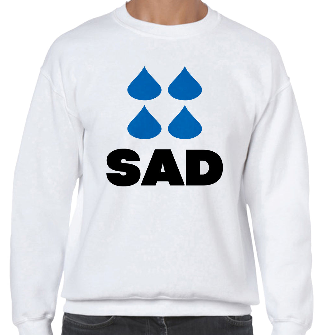 Ropa: Sudadera Unisex Sat, sad, hacienda, humor, gracioso Humor Ilustracion