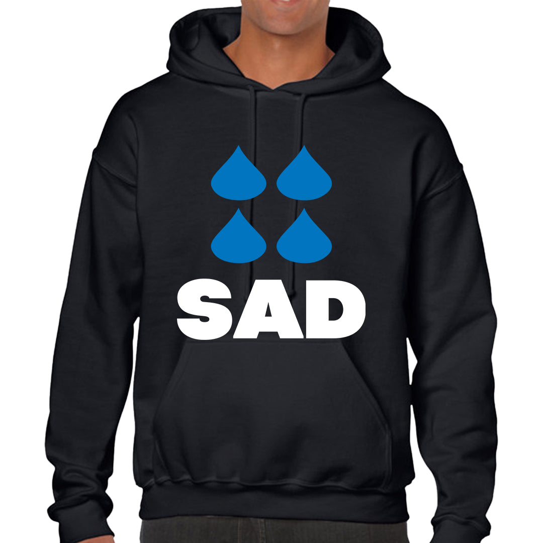 Ropa: Hoodie Unisex Sat, sad, hacienda, humor, gracioso Humor Ilustracion