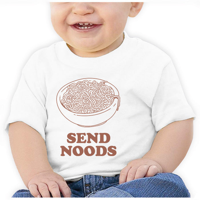 Ropa: Playera Bebé Diseños de memes de Send Nudes y Noods en México  Frases Humor