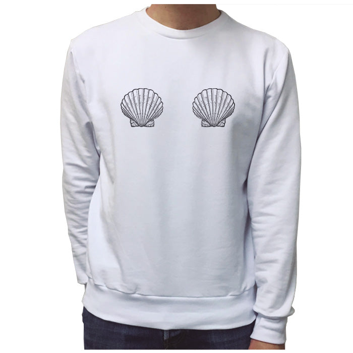 Ropa: Sudadera Unisex Diseños de sirenas y conchas de mar. Ilustración Moda