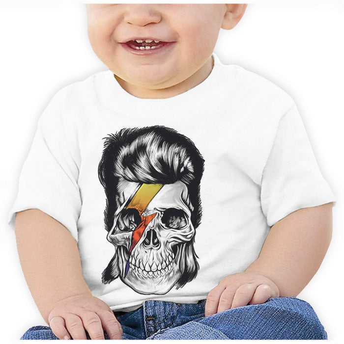 Ropa: Playera Bebé David Bowie Calaca y más playeras de rock  Música Personajes