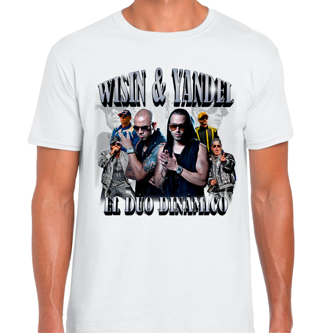 Ropa: Playera Unisex diseño de wisin y yandel, regueeton, musica TV y Cine Humor