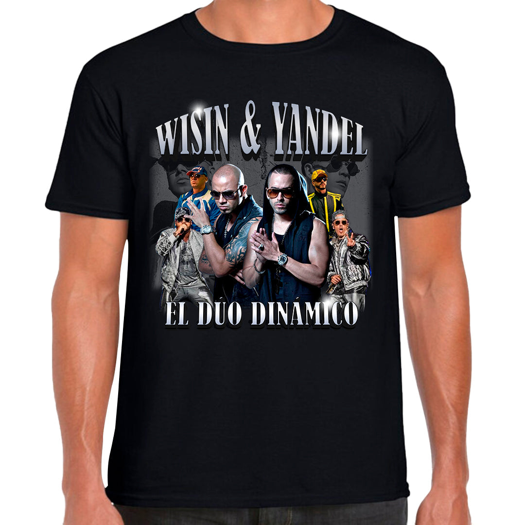 Ropa: Playera Unisex diseño de wisin y yandel, regueeton, musica TV y Cine Humor