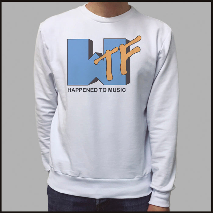 Ropa: Sudadera Unisex Mtv WTF Y más playeras chistosas Música Humor