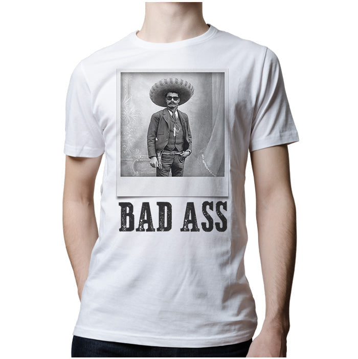 Ropa: Playera Unisex Emiliano Zapata con lentes Personajes Fotografía