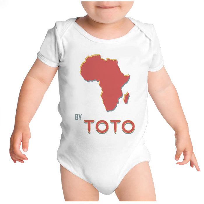 Ropa: Pañalero Body Bebé Diseños de Toto, música de los 80s, leyendas musicales, Africa en México Ilustración Moda
