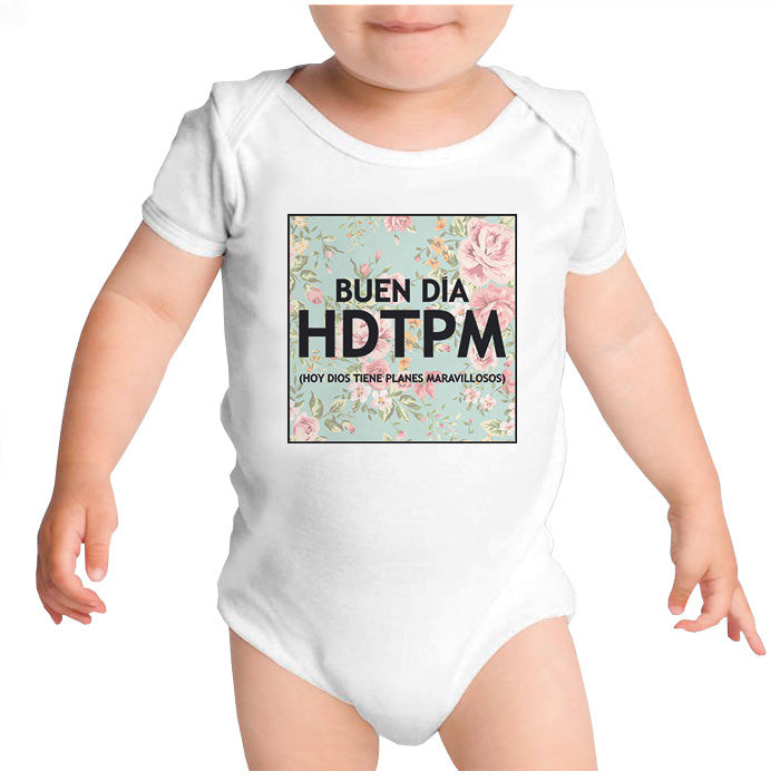 Ropa: Pañalero Body Bebé Diseños de frases divertidas, buenos días, HDTPM en México. Ilustración Humor