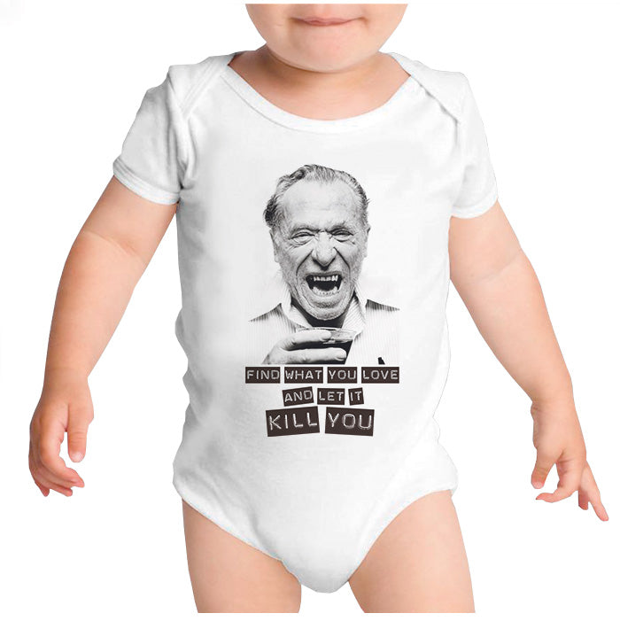 Ropa: Pañalero Body Bebé Frases de Charles Bukowski Personajes Frases
