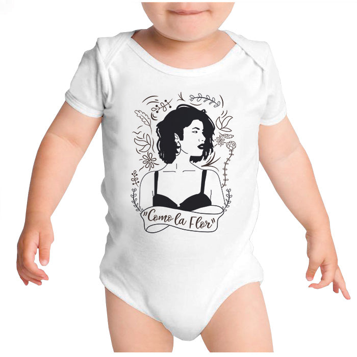 Ropa: Pañalero Body Bebé Diseños de Selena Quintanilla en México Ilustración Música