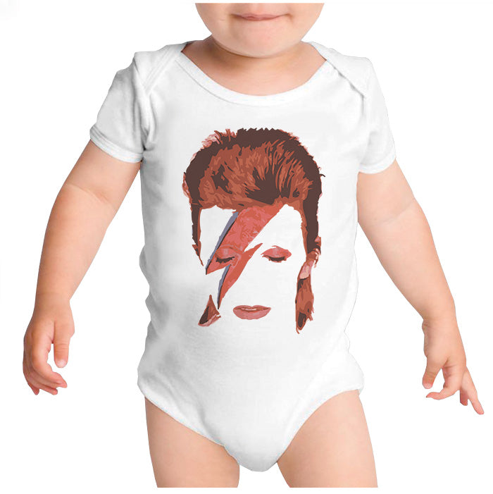 Ropa: Pañalero Body Bebé David Bowie  Moda Ilustración