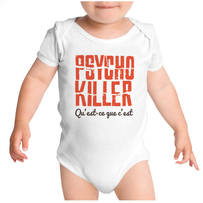 Ropa: Pañalero Body Bebé Talking Heads Psycho Killer Moda Frases
