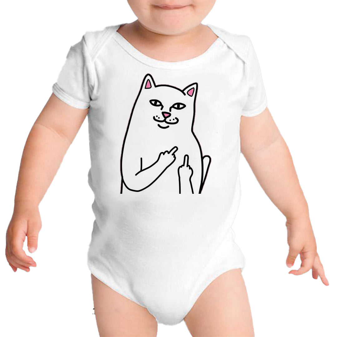 Ropa: Pañalero Body Bebé ripndip, gato, gracioso, personaje, dedo Humor Ilustracion