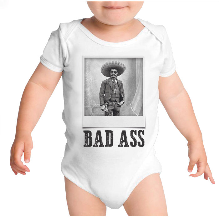 Ropa: Pañalero Body Bebé Emiliano Zapata con lentes Personajes Fotografía